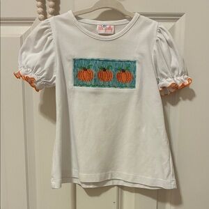 Appliqué Pumpkin Shirt by Stellybelly